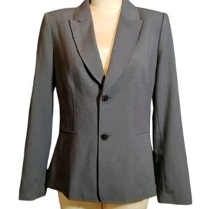 Calvin Klein Blazer Womens Gray Single Breasted Career Classic New w Tag